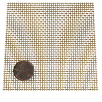 Fine Wire Mesh for Decorative Wire Grilles - 20" L x 48" W, Satin Brass alt 0