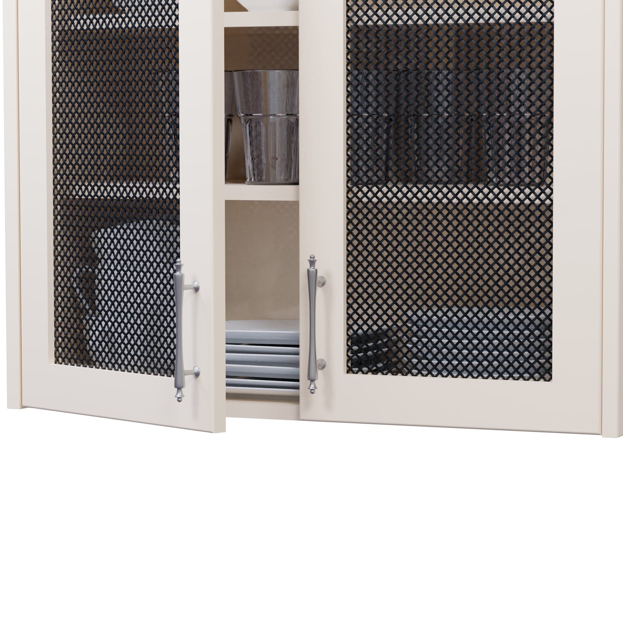 .375'' Single Flat Diamond Decorative Grille - Flat Black, 36''W x 24''L Sheet alt 375