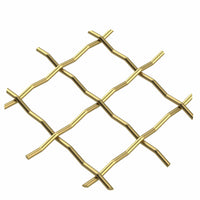 .75" Pressed Single Diamond Decorative Grille - Satin Brass, 36" W x 24" L Sheet alt 75
