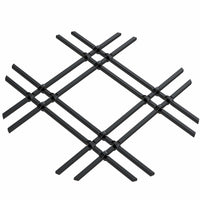 1" Flat Double Diamond Decorative Grille - Flat Black, 36" W x 48" L Sheet alt 0