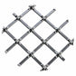 .5" Round Single Diamond Decorative Grille - Satin Nickel, 36" W x 48" L Sheet alt 5