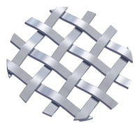 .375'' Single Flat Diamond Decorative Grille - Satin Nickel, 36''W x 48''L Sheet alt 375