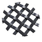 .375'' Single Flat Diamond Decorative Grille - Flat Black, 36''W x 48''L Sheet alt 375