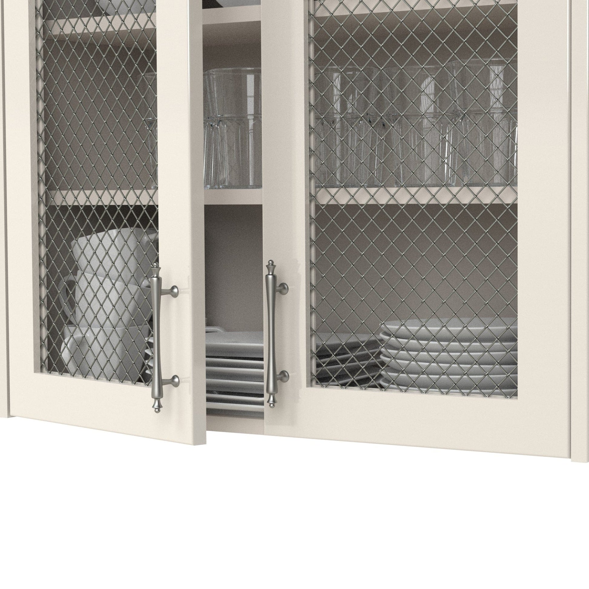 .75" Multi-Crimp Single Diamond Decorative Grille - Antique Pewter, 36" W x 48" L Sheet alt 75