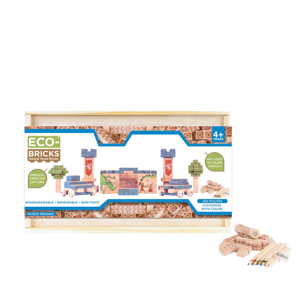 Eco-Bricks Classic Wooden Craft Kit - 250 Piece