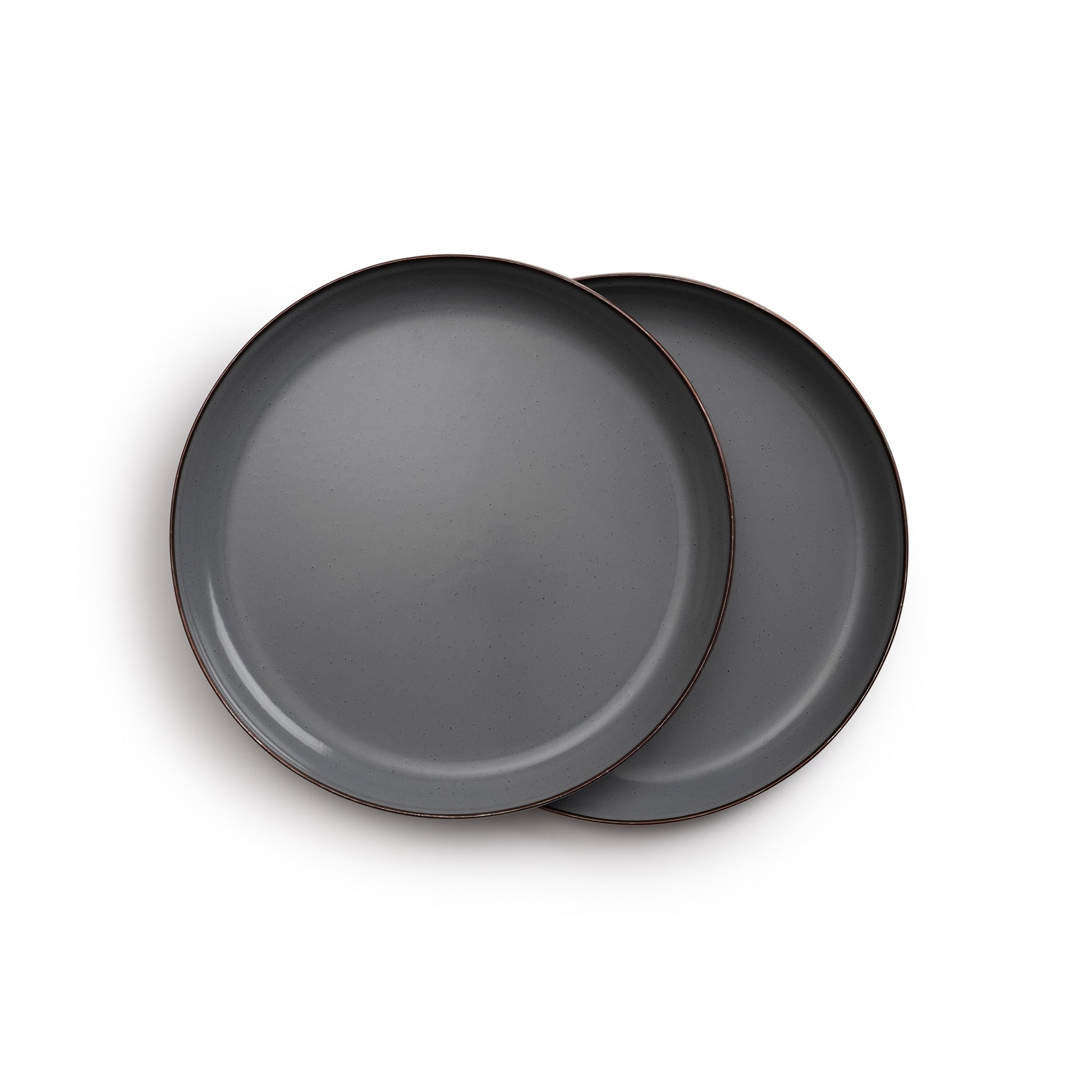 Enamel Deep Plate Set Slate Gray Indoor/Outdoor alt 0