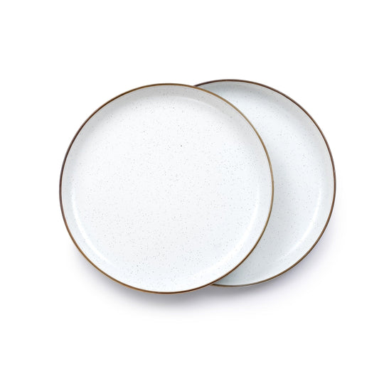 Enamel Deep Plate Set Eggshell Indoor/Outdoor alt 0