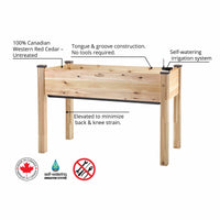 Self-Watering Elevated Cedar Planter 23” x 49” x 30"H alt 0