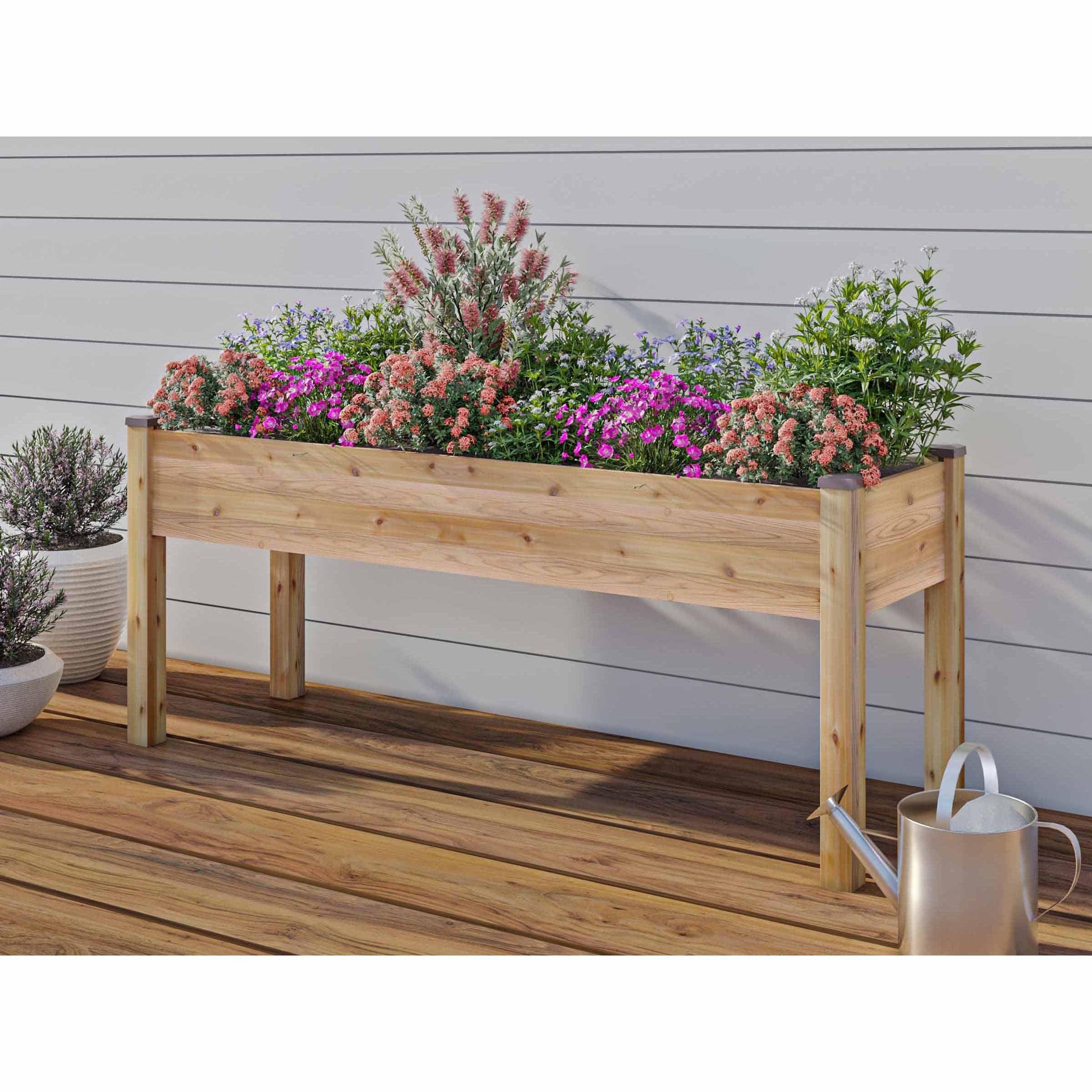 Elevated Cedar Planter 23" X 72" X 30"H alt 0