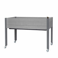 Self-Watering Elevated Planter 21" x 47" x 32"H Gray alt 0