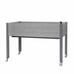 Self-Watering Elevated Planter 21" x 47" x 32"H Gray alt 0