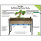 Self-Watering Elevated Planter 21" x 47" x 32"H Gray alt 0