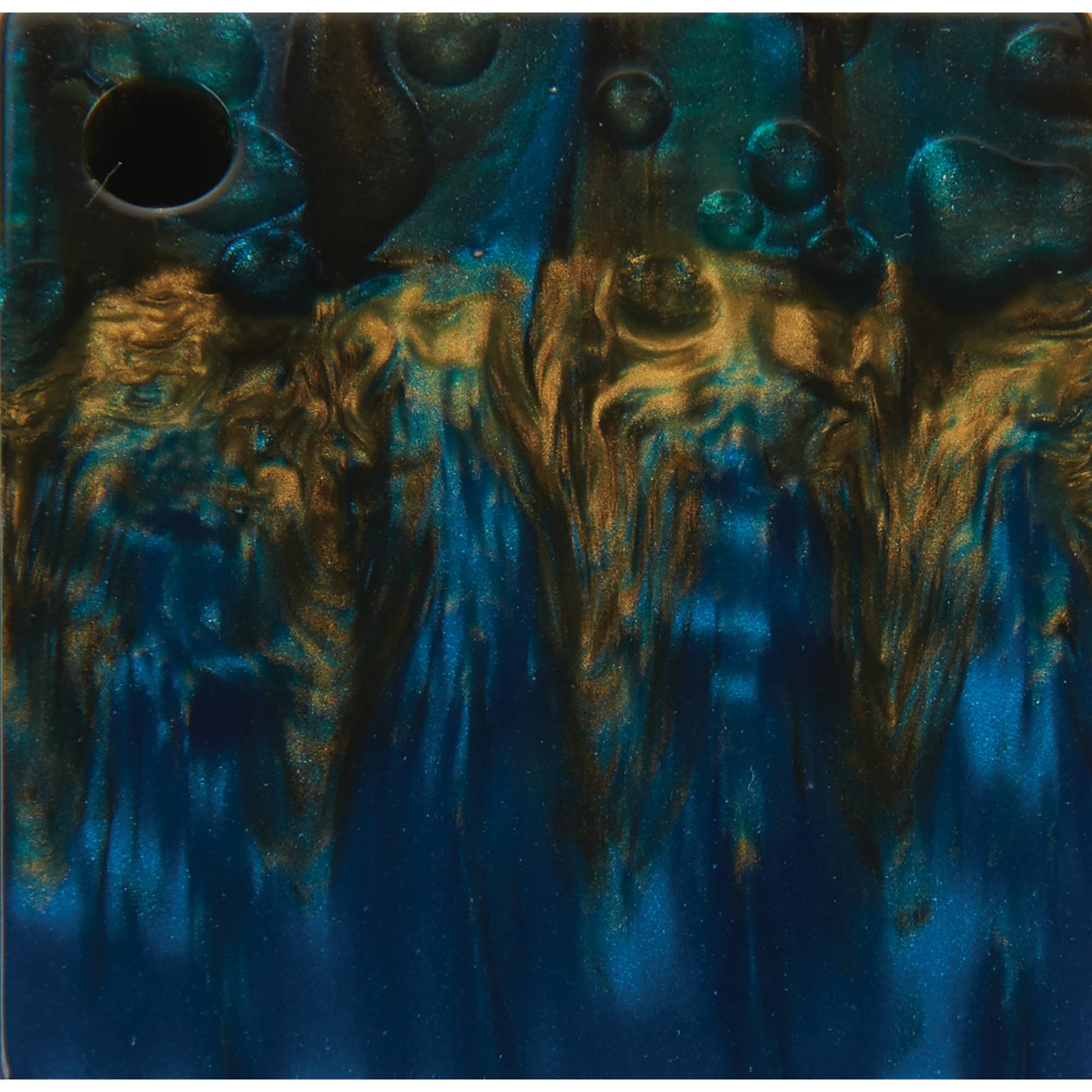 Poly Resin Knife Scales - 3/8" x 2" x 7" - Peacock - Pair alt 0