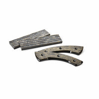 Poly Resin Knife Scales - 3/8" x 2" x 7" - Gold & Silver - Pair alt 0