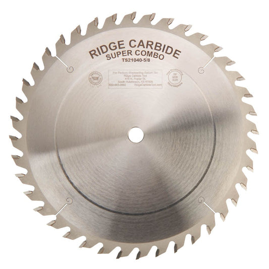 TS2000 Super Combo Saw Blade - 10" x 5/8" Bore x 40T - AR - Full Kerf