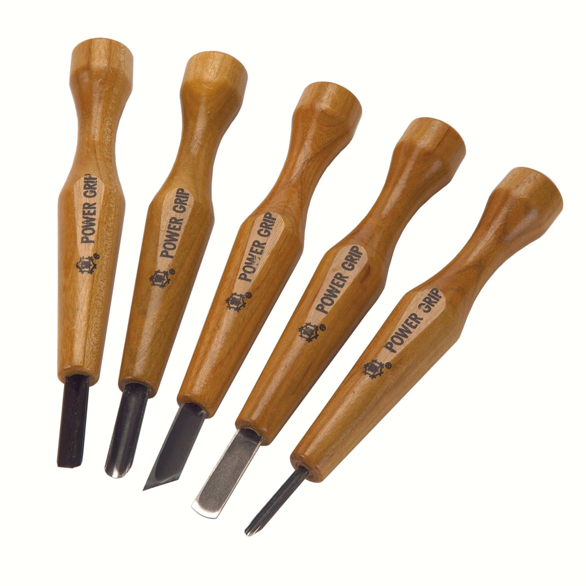 Full Size Power Grip Carving Tool Set - 5 Piece alt 0