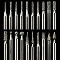 Diamond Dust Carving Burr Set - 3/32" Shank - 20 Pack alt 0