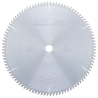 14" x 96T Carbide Tipped Thin Kerf Sliding Compound, Miter and Radial Arm Blade, Neg. 5 Deg., 1" Bore, ATB alt 0