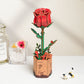 Red Rose 3D Wooden Flower Model Kit