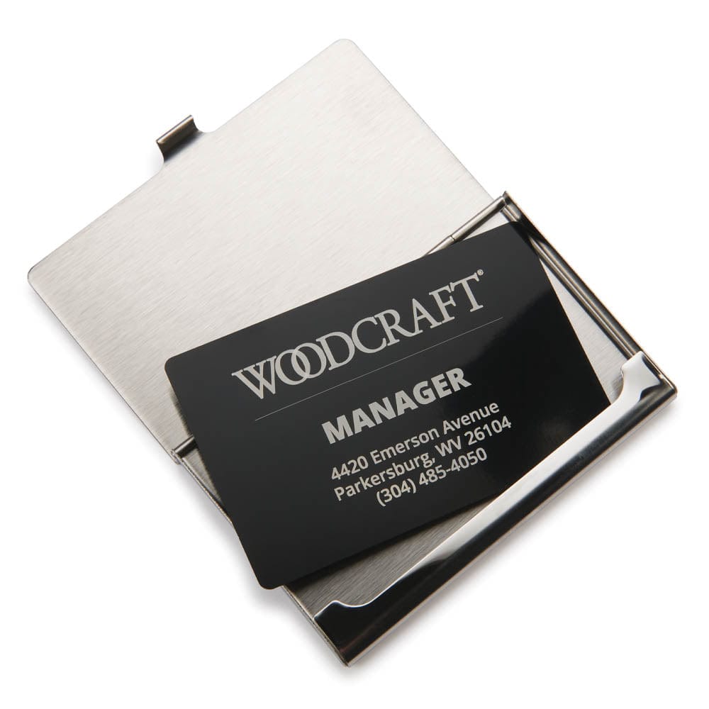 Engravable Metal Business Card Holders - Aluminum - 2 Piece