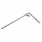 Wide Carpenter's Square with Hard Chrome Finish and Metal Stopper - 20" x 10"