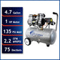 4.7 Gallon 1 HP Quiet Air Compressor