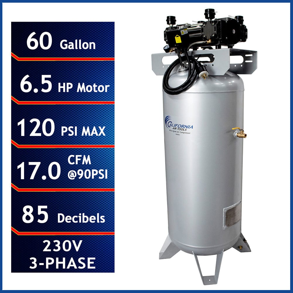 60065C 60  Gallon Air Compressor- 6.5 HP - 3 PH