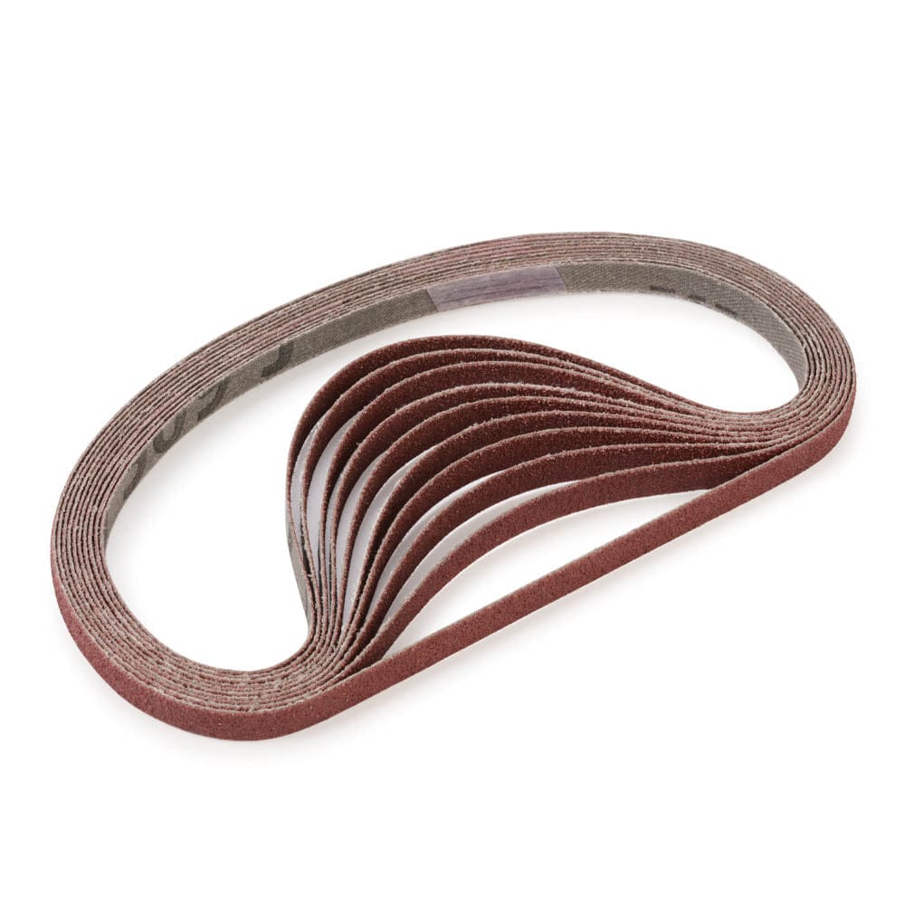Sanding Detailer Replacement Belts - 80 Grit - 1/4" - 10 Pack
