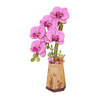 Purple Moth Orchid 3D Wooden Flower Model Kit