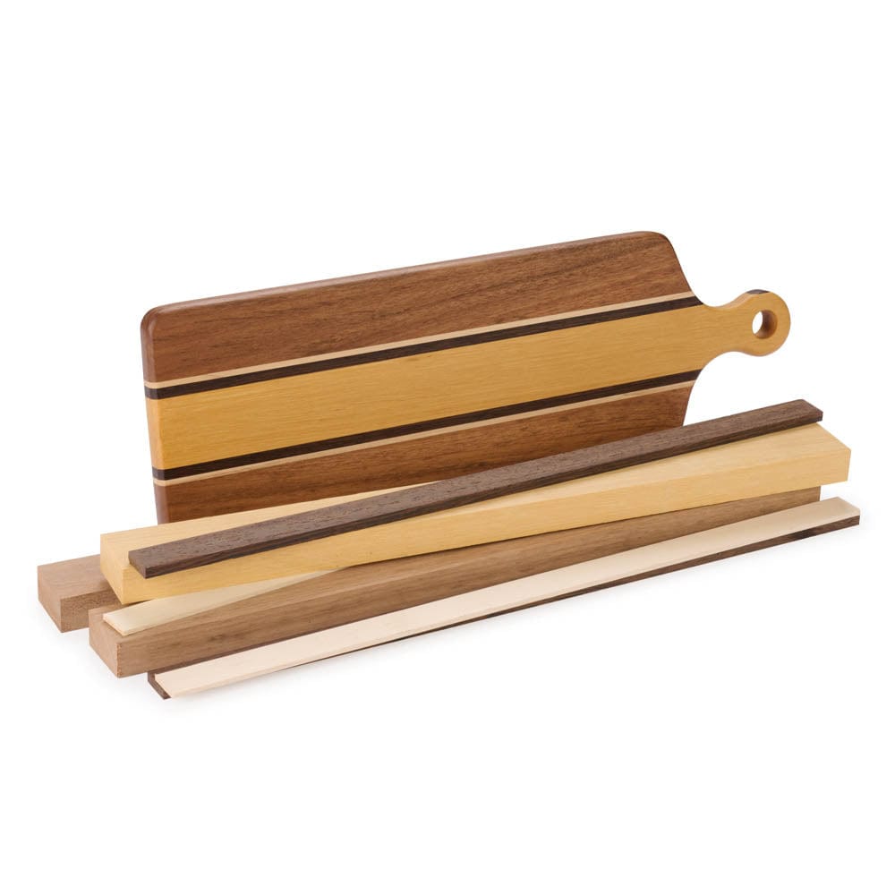 Road Runner Charcuterie Board Kit - 3/4" x 5-1/4" x 16" - Canalete, Kimboto, Maple, & Wenge