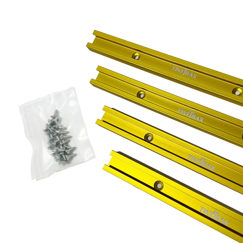 24" Universal Profile T-Track Kit- Yellow- 4 Piece