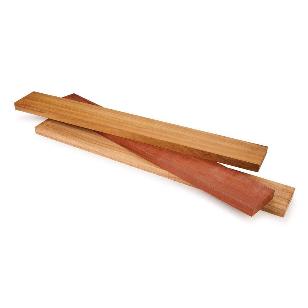 Macacauba, African Padauk, Goncalo Alves Thin Stock Assortment - 3/4" x 3" x 24" - 3 Piece