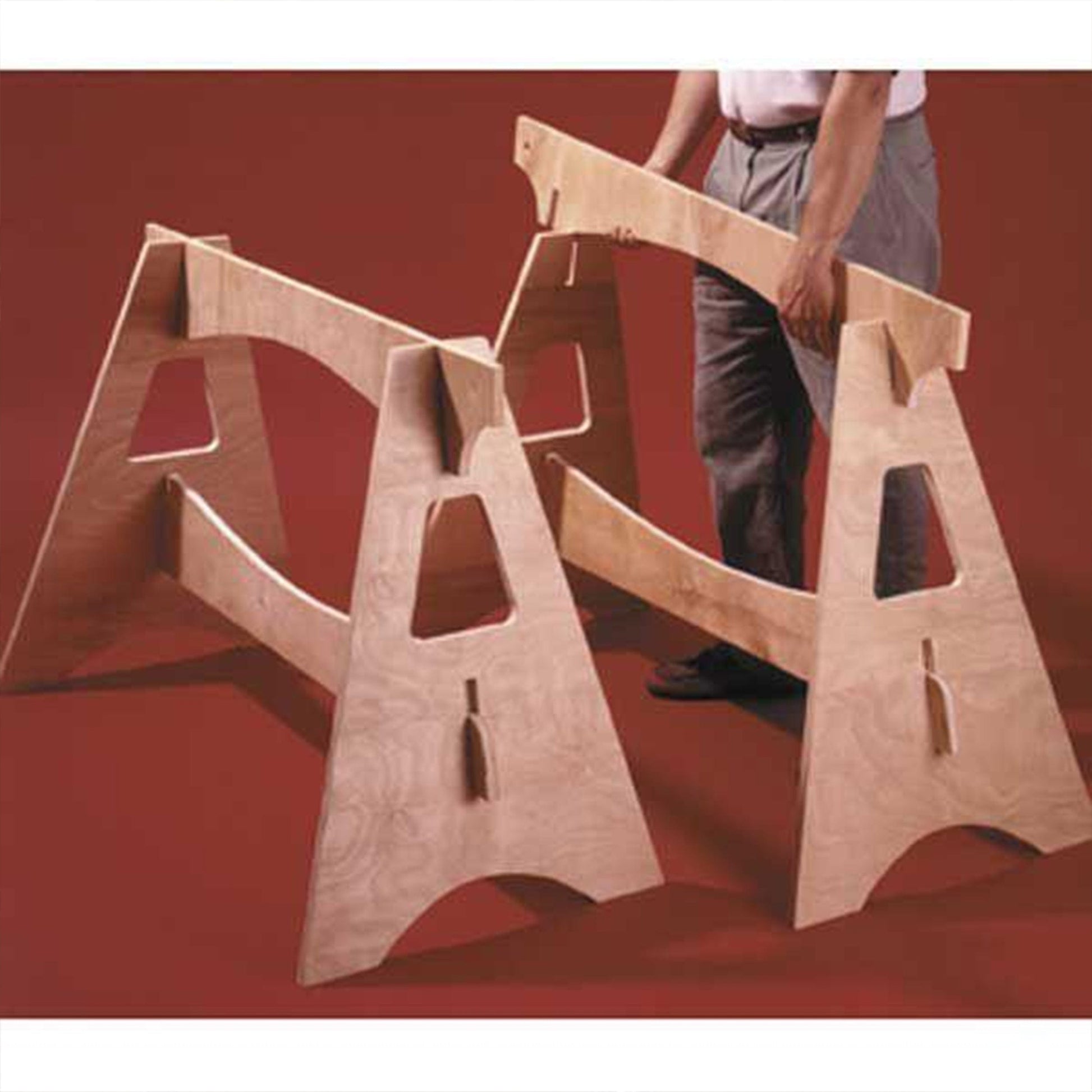 Downloadable Woodworking Project Plan to Build Knockdown Sawhorses alt 0