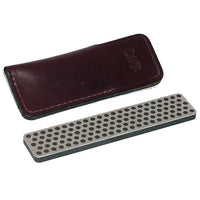 4" Diamond Whetstone Sharpener with Leather Sheath - Extra-Coarse alt 0