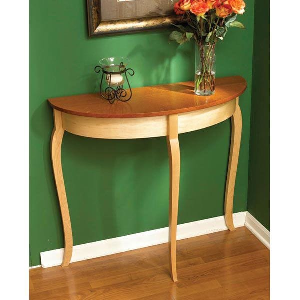 Woodworking Project Paper Plan to Build Simply Graceful Bow Front Table alt 0
