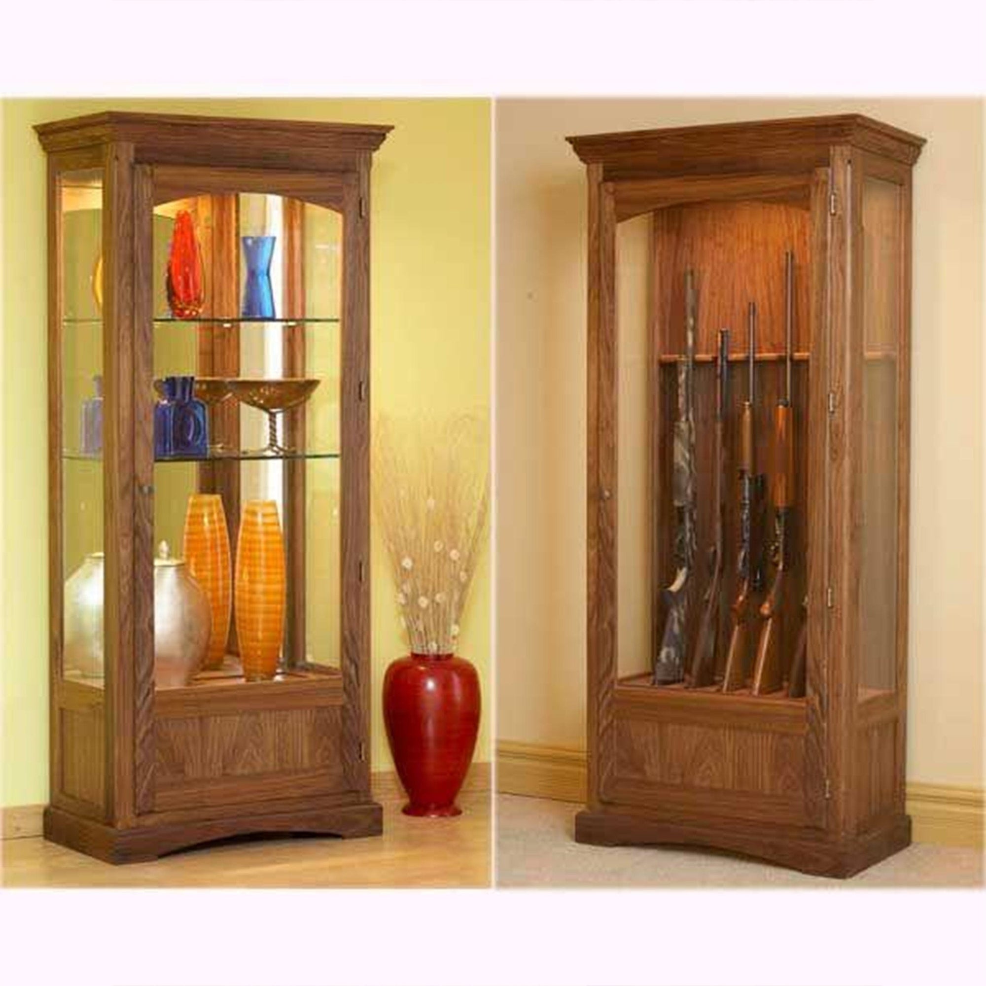 Downloadable Woodworking Project Plan to Build Convertible Display and Gun Cabinet alt 0