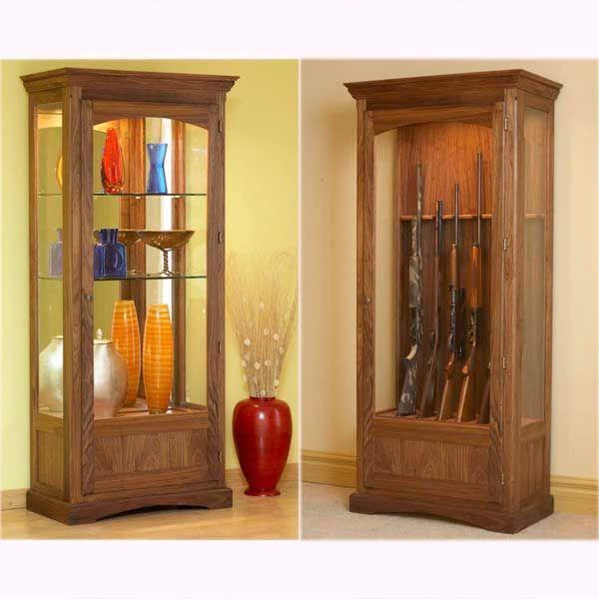 Downloadable Woodworking Project Plan to Build Convertible Display and Gun Cabinet alt 0