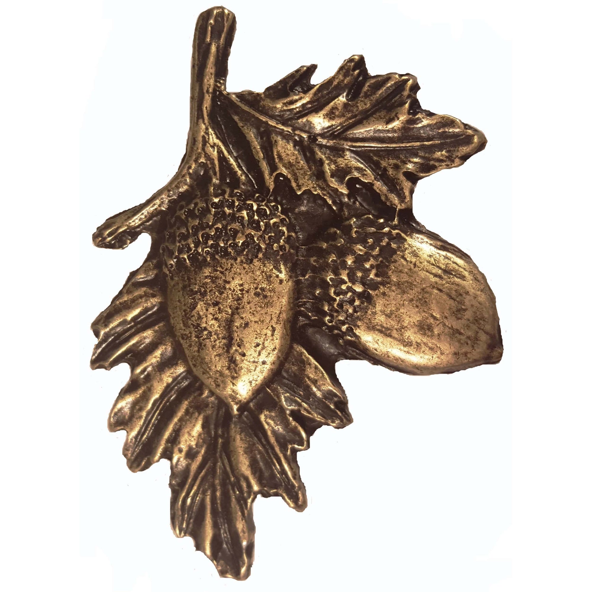 Acorns on Branch Pull, Antique Brass, Model 300AB alt 0