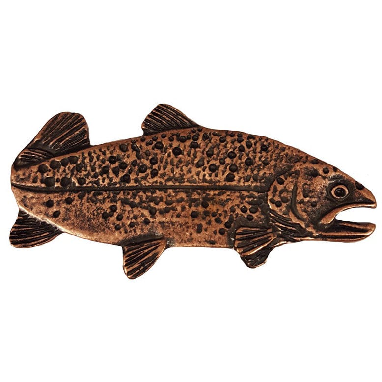 2" Long Trout Pull Right Facing, Antique Copper, Model 095AC alt 0