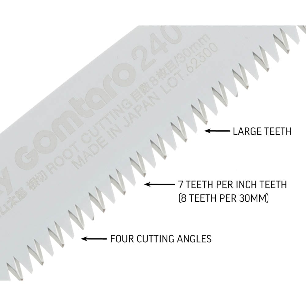 GOMTARO 240mm, Root Cutting, Large Teeth