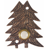 Large Twin Pines Door Bell, Antique Copper, Model 920AC alt 0