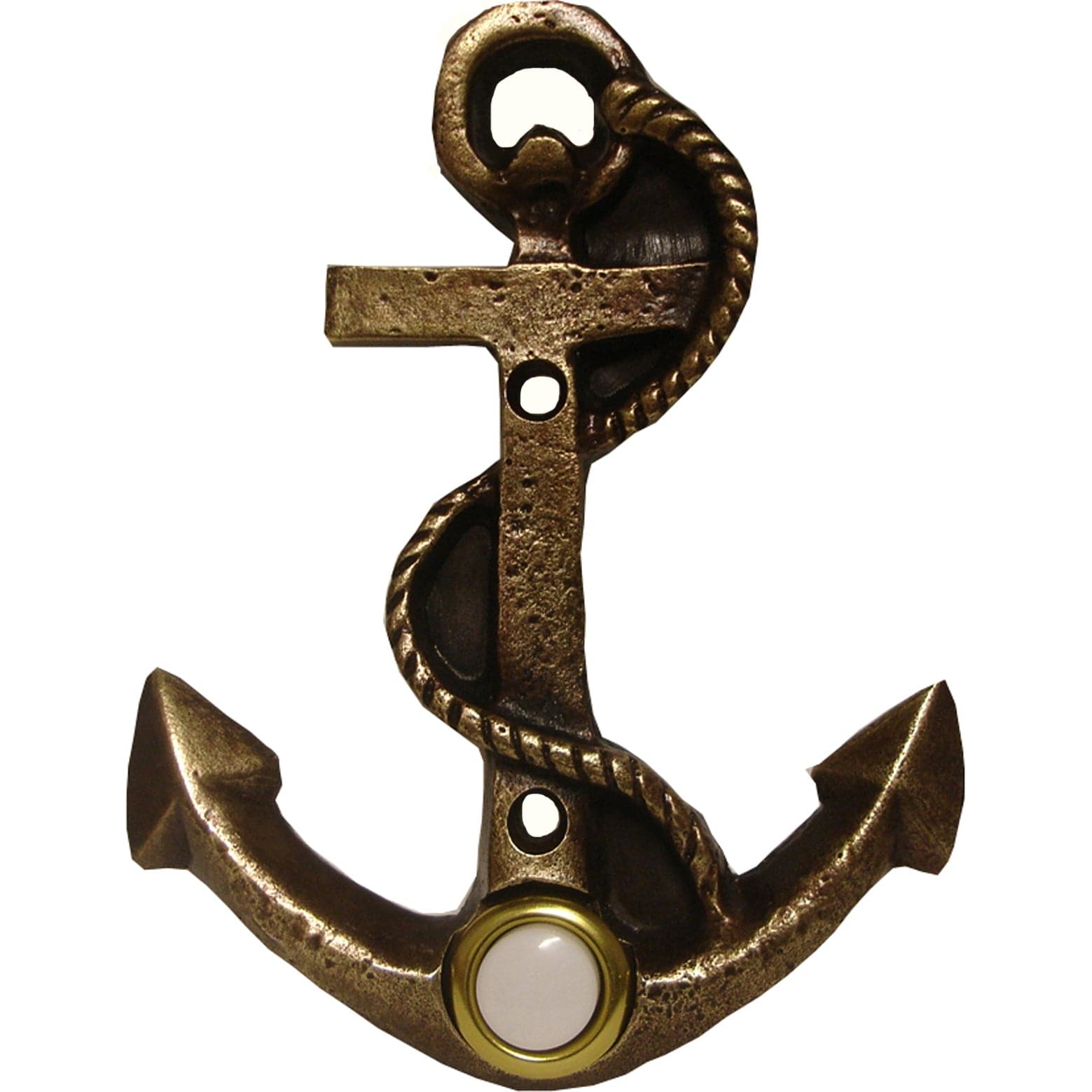 Anchor Door Bell, Antique Brass, Model 923AB alt 0