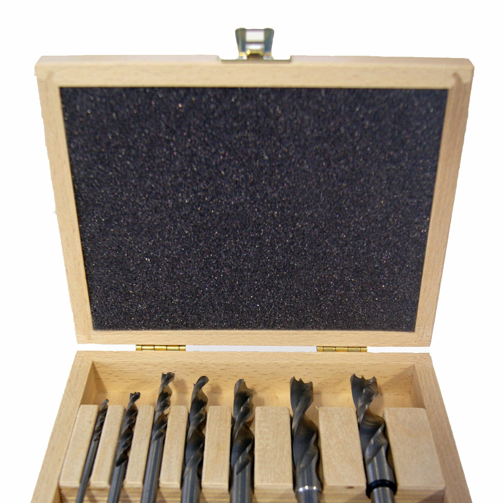 Brad Point Bit Set in Wooden Box, 7 Piece Standard Set alt 0