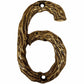 LHN6-AB Log House Number 6, Antique Brass, 1 piece alt 0