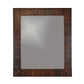 36" Hand Hammered Rectangle Mirror with Hand Forged Rivets alt 0
