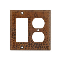Combination 2-Hole Outlet and Ground Fault / Rocker GFI Switchplate Cover alt 0