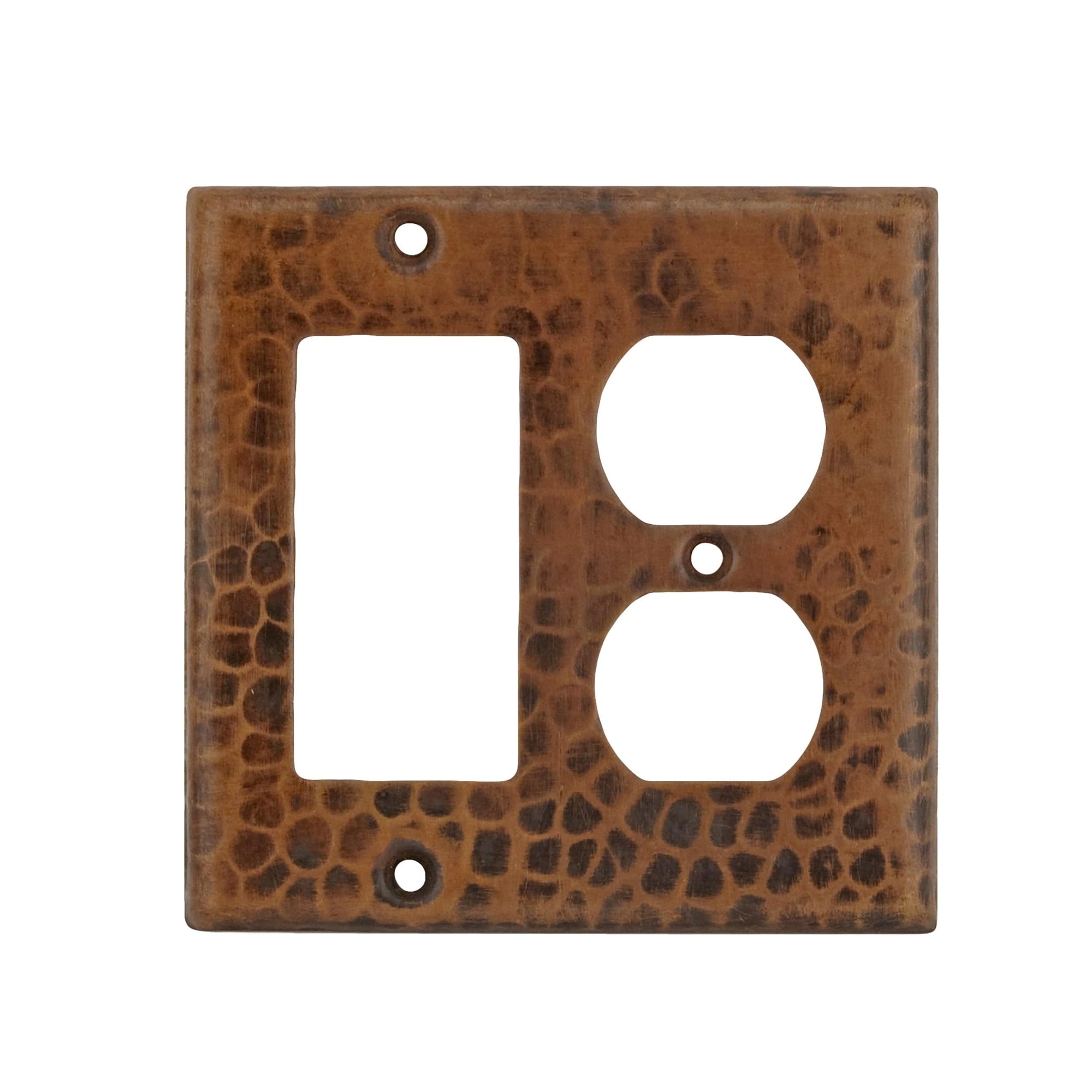 Combination 2-Hole Outlet and Ground Fault / Rocker GFI Switchplate Cover alt 0