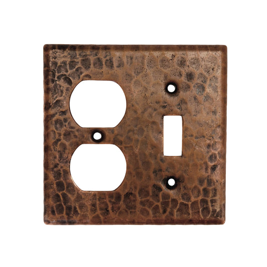 Combination 2-Hole Outlet and Single Toggle Switch Switchplate Cover alt 0