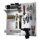 Metal Pegboard Utility Tool Storage Kit - Galvanized Steel Pegboard & White Accessories alt 0