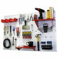 4' Metal Pegboard Standard Tool Storage Kit - White Toolboard & Red Accessories alt 0